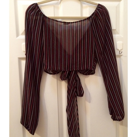 Striped wrap top - Picture 2 of 2